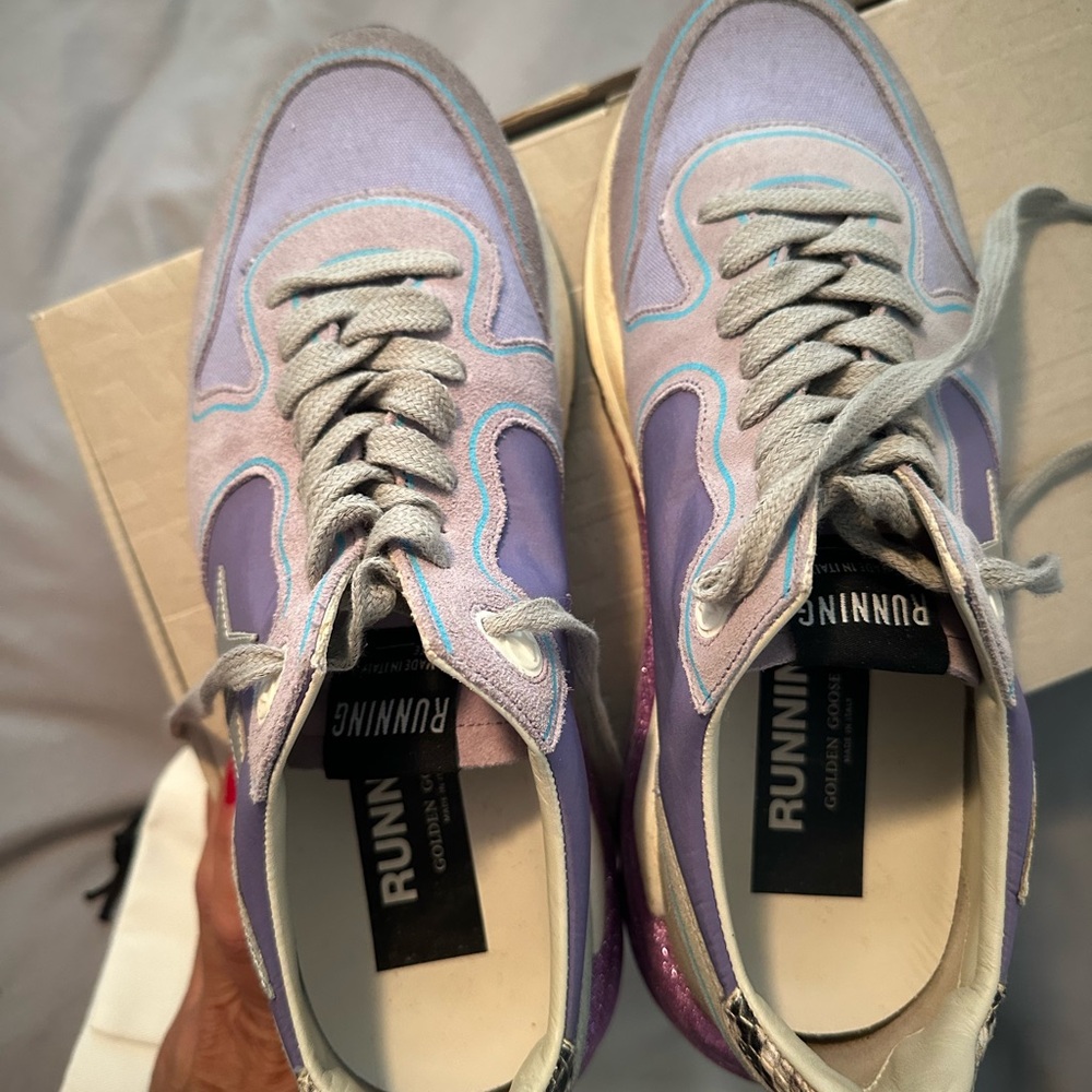 Golden Goose Purple Sneakers Retro-Inspired Design - Picture 8 of 8